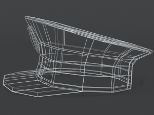 low poly cartoon police hat Modelo 3D