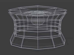 low poly cartoon police hat Modelo 3D