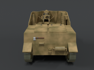 low poly cartoon sdkfz 131 marder ii tank 3D Model