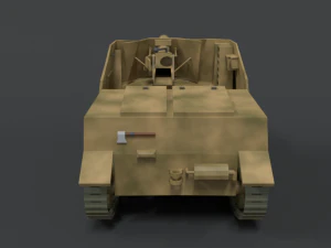 low poly cartoon sdkfz 131 marder ii tank 3D Model