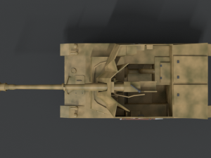 low poly cartoon sdkfz 131 marder ii tank 3D Model