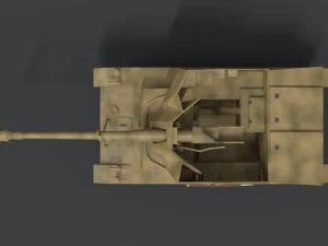 low poly cartoon sdkfz 131 marder ii tank 3D Model