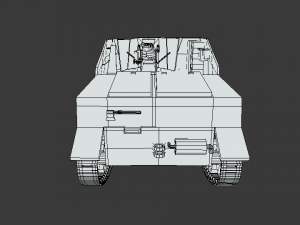 low poly cartoon sdkfz 131 marder ii tank 3D Model