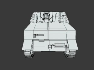 low poly cartoon sdkfz 131 marder ii tank 3D Model