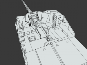 low poly cartoon sdkfz 131 marder ii tank 3D Model
