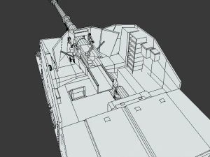 low poly cartoon sdkfz 131 marder ii tank 3D Model