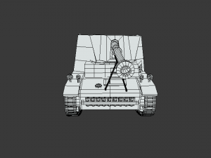 low poly cartoon sdkfz 131 marder ii tank 3D Model