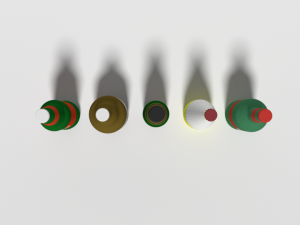low poly cartoon beer bottles Modelo 3D