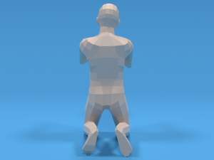 low poly kid praying 3D 모델