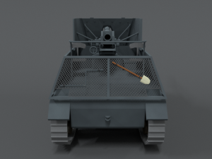 low poly cartoon sdkfz 132 marder ii tank 3Dモデル