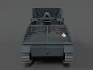 low poly cartoon sdkfz 132 marder ii tank 3D Model