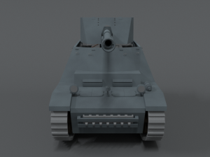 low poly cartoon sdkfz 132 marder ii tank 3Dモデル