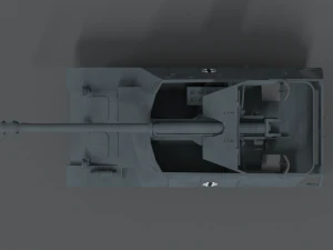 low poly cartoon sdkfz 132 marder ii tank 3D Model