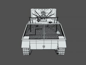 low poly cartoon sdkfz 132 marder ii tank 3Dモデル