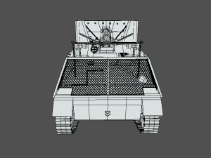low poly cartoon sdkfz 132 marder ii tank 3D Model