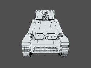 low poly cartoon sdkfz 132 marder ii tank 3Dモデル