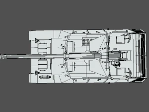 low poly cartoon sdkfz 132 marder ii tank 3D Model