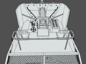 low poly cartoon sdkfz 132 marder ii tank 3Dモデル