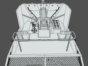 low poly cartoon sdkfz 132 marder ii tank 3D Model