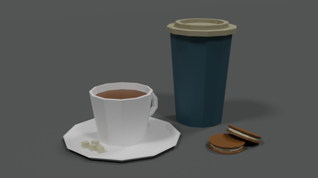 low poly cartoon coffee scene Model 3D .c4d .max .obj .3ds .fbx .stl .blend 