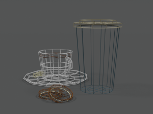 low poly cartoon coffee scene Model 3D
