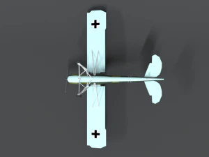 लो पॉली कार्टून फिसेलर फाई 156 स्टॉर्च द्वितीय विश्व युद्ध का हवाई जहाज 3D मॉडल