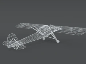 लो पॉली कार्टून फिसेलर फाई 156 स्टॉर्च द्वितीय विश्व युद्ध का हवाई जहाज 3D मॉडल