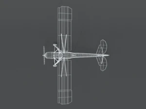 लो पॉली कार्टून फिसेलर फाई 156 स्टॉर्च द्वितीय विश्व युद्ध का हवाई जहाज 3D मॉडल
