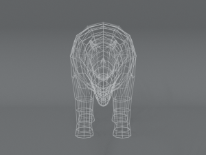 low poly cartoon triceratops dinosaur Modelo 3D