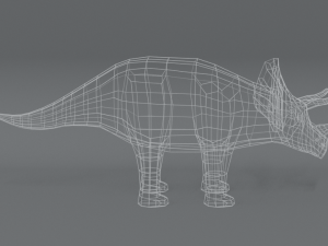 low poly cartoon triceratops dinosaur Modelo 3D