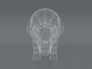 low poly cartoon triceratops dinosaur Modelo 3D