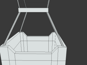 low poly cartoon hot air balloon 3D Модель