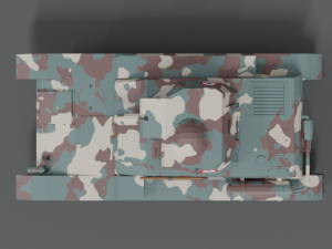 low poly cartoon renault r35 tank Model 3D