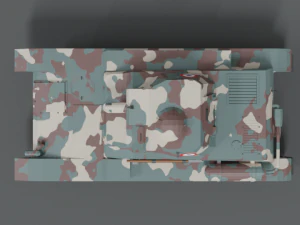 low poly cartoon renault r35 tank 3D Model