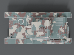 low poly cartoon renault r35 tank Model 3D