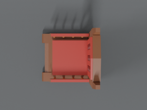 low poly cartoon throne 3Dモデル