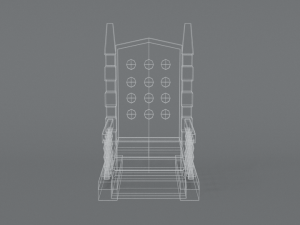 low poly cartoon throne 3Dモデル
