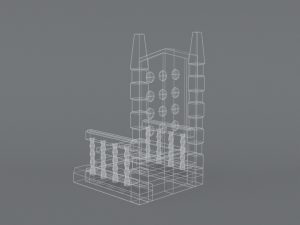 low poly cartoon throne 3Dモデル
