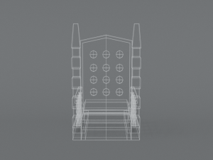 low poly cartoon throne 3Dモデル