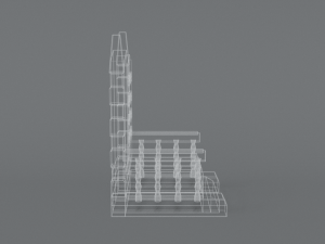 low poly cartoon throne 3Dモデル