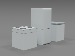 low poly cartoon household electronic devices Modèle 3D