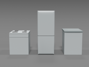 low poly cartoon household electronic devices Modèle 3D