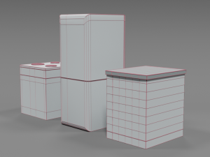 low poly cartoon household electronic devices Modèle 3D