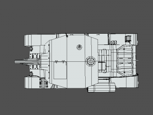 low poly cartoon bishop tank 3D Model