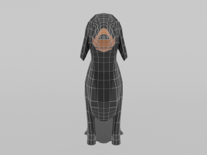 low poly cartoon dachshund dog Modèle 3D