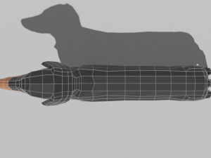 low poly cartoon dachshund dog Modèle 3D