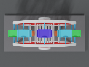 low poly cartoon luna park ferris wheel 3D Model