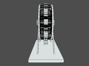 low poly cartoon luna park ferris wheel 3D Model