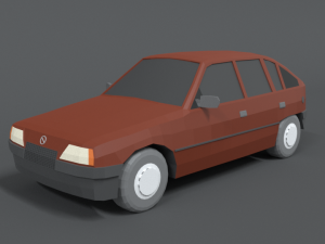 low poly retro cartoon car 3D Model