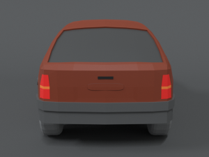 low poly retro cartoon car 3D Modell